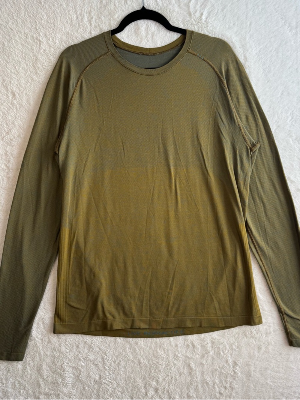 Lululemon Metal Vent Tech Long Sleeve Shirt Men’s Large Green Stretch Active Gym